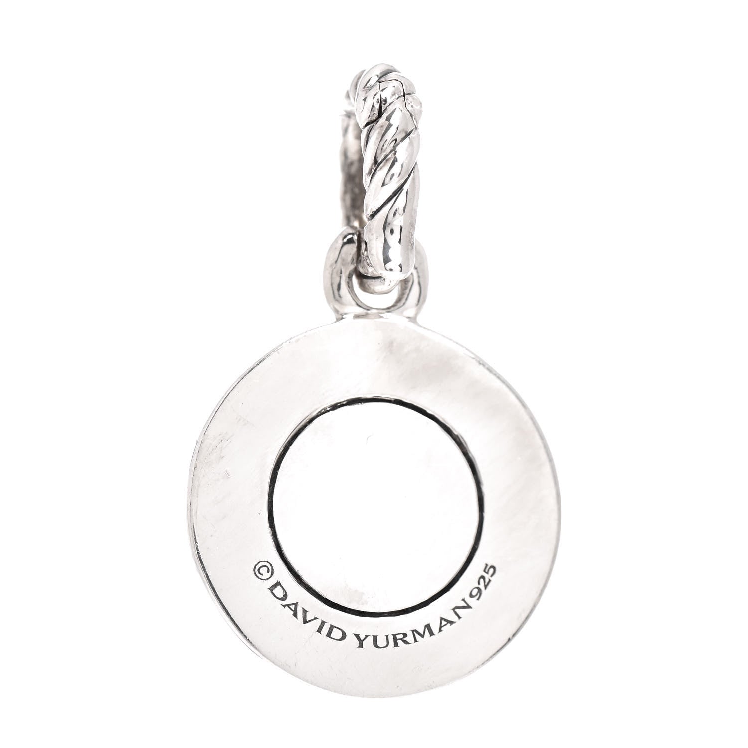 David Yurman Sterling Silver Diamond Moonstone Amulet Enhancer Pendant 3 of 3