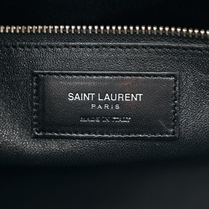 Saint Laurent Calfskin Crocodile Embossed Small Sac de Jour Dusty Black 6 of 10