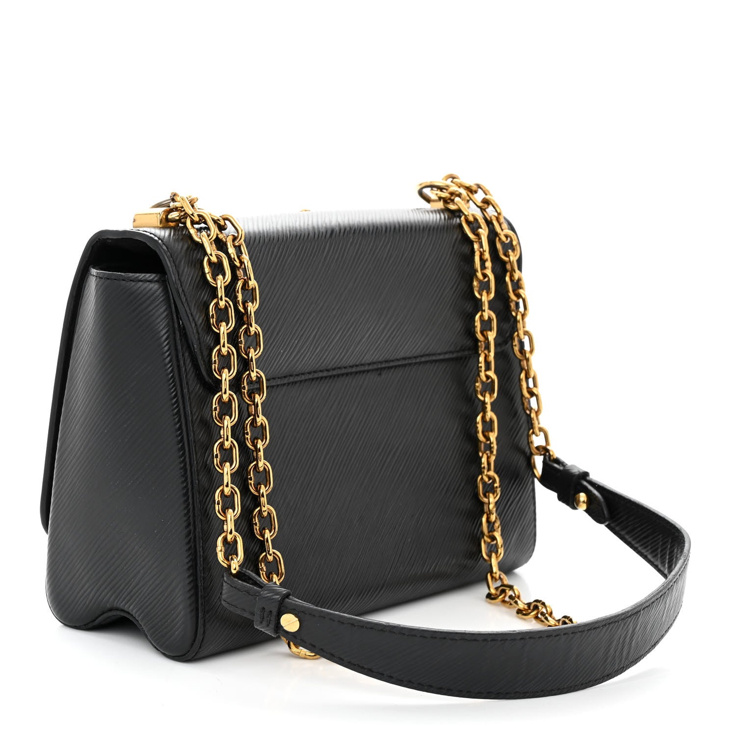 Louis Vuitton Epi Studded Sol Twist Shoulder Bag MM Black 3 of 11