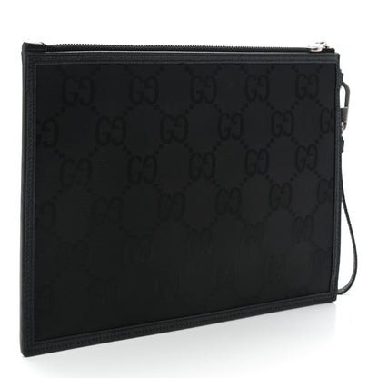 Gucci Econyl Nylon Monogram Off The Grid Zip Pouch Black 3 of 8