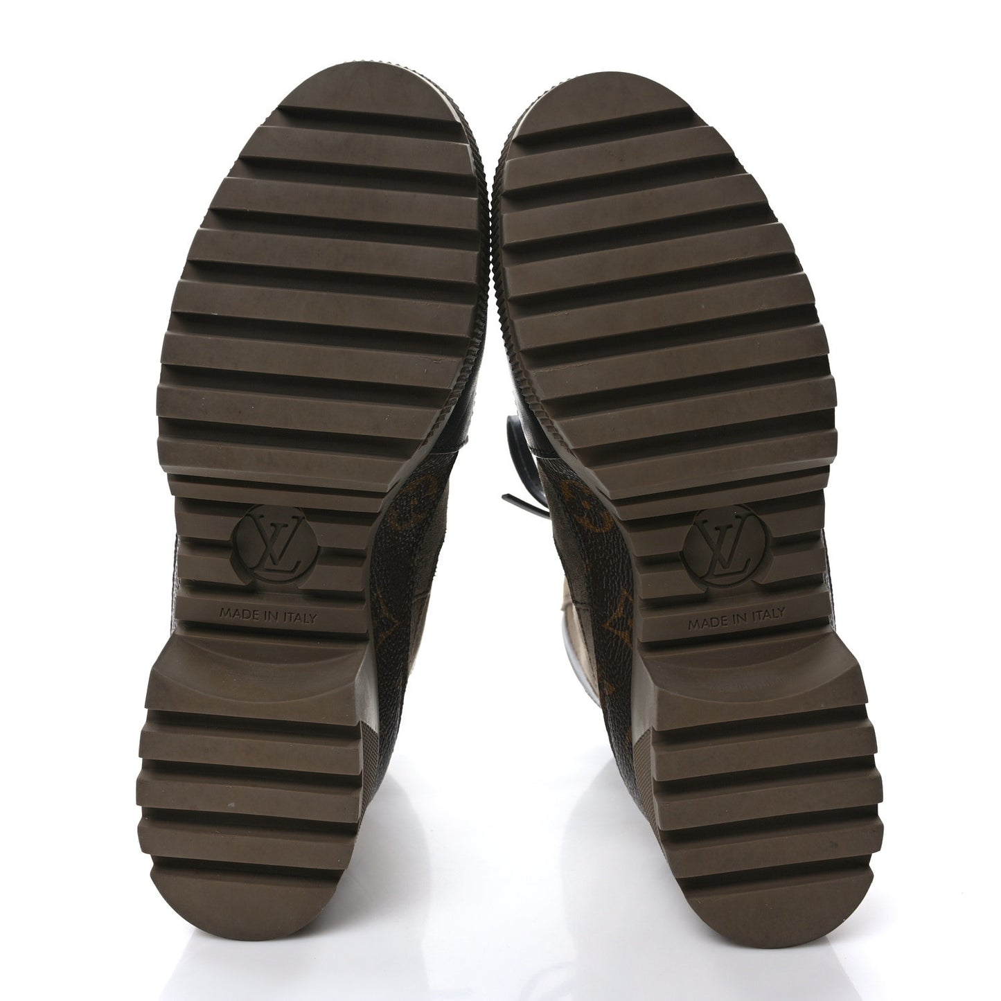 Suede Calfskin Monogram Laureate Platform Desert Boots 37 Taupe