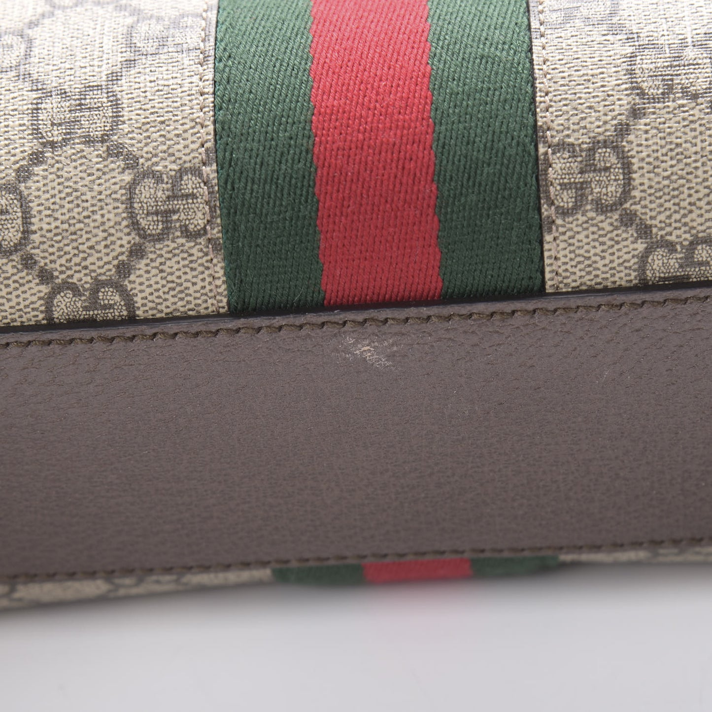 GG Supreme Monogram Small Ophidia Tote Bag Brown