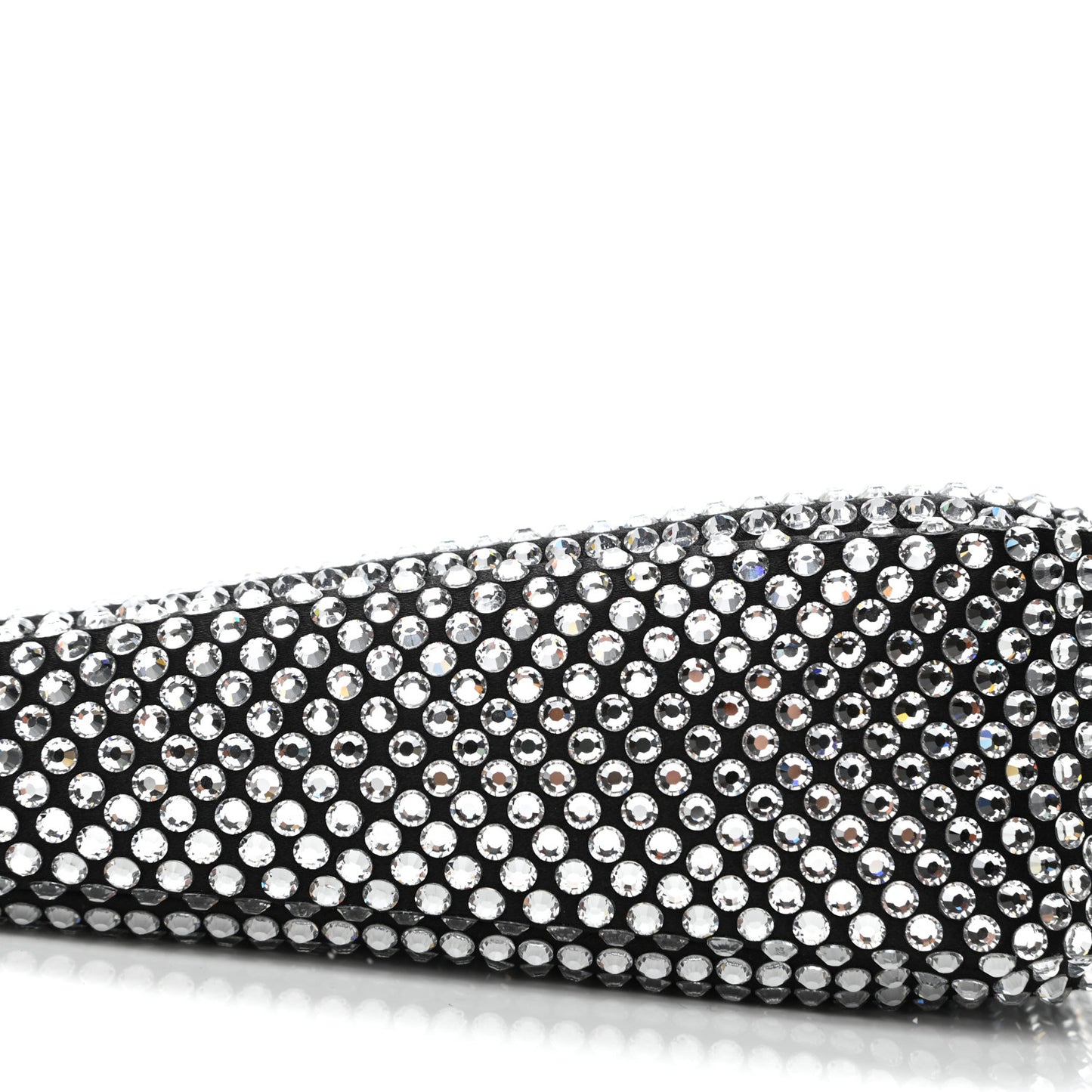 Satin Crystal Triangle Pouch Cristal