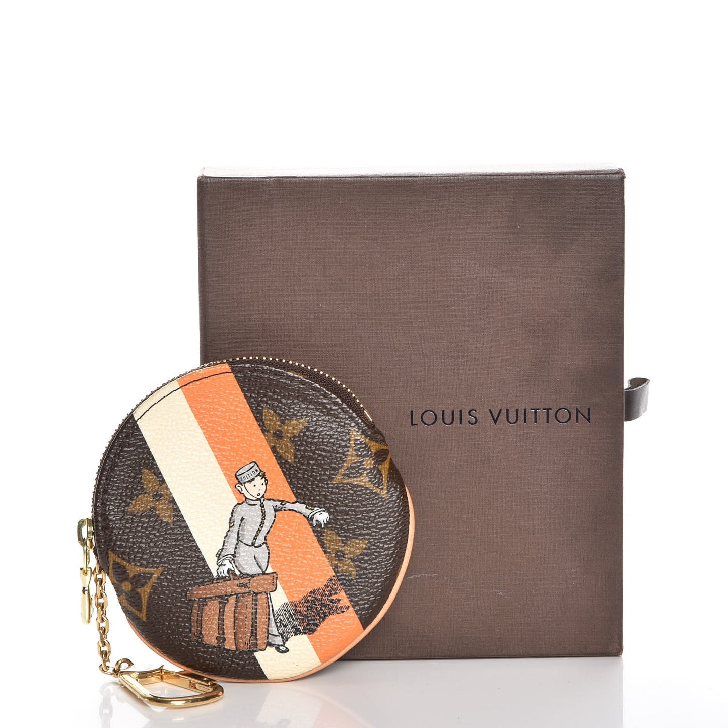 Monogram Groom Round Coin Purse