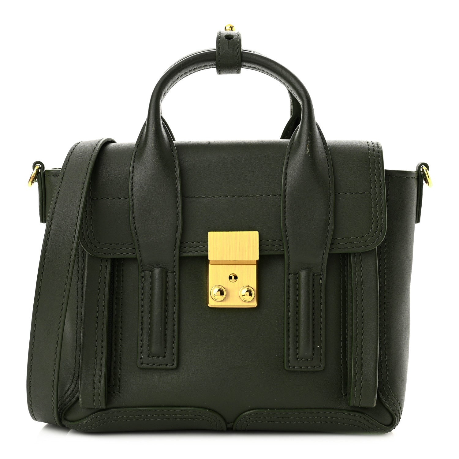 3.1 Phillip Lim Calfskin Mini Pashli Satchel Military Green 1 of 13