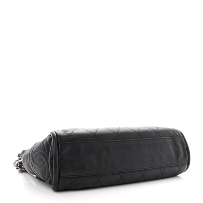 Chanel Lambskin Stitched Medium Ultimate Soft Tote Black 4 of 10