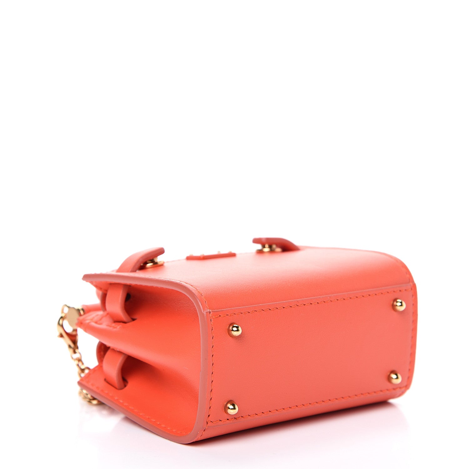 Dolce & Gabbana Calfskin Micro Miss Sicily 62 Satchel Orange 3 of 8