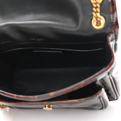 Saint Laurent Patent Monogram Baby Niki Chain Satchel Tortoiseshell 5 of 11