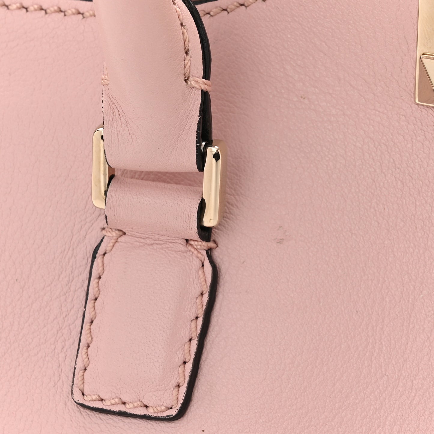 Vitello Small Rockstud Double Handle Tote Water Rose