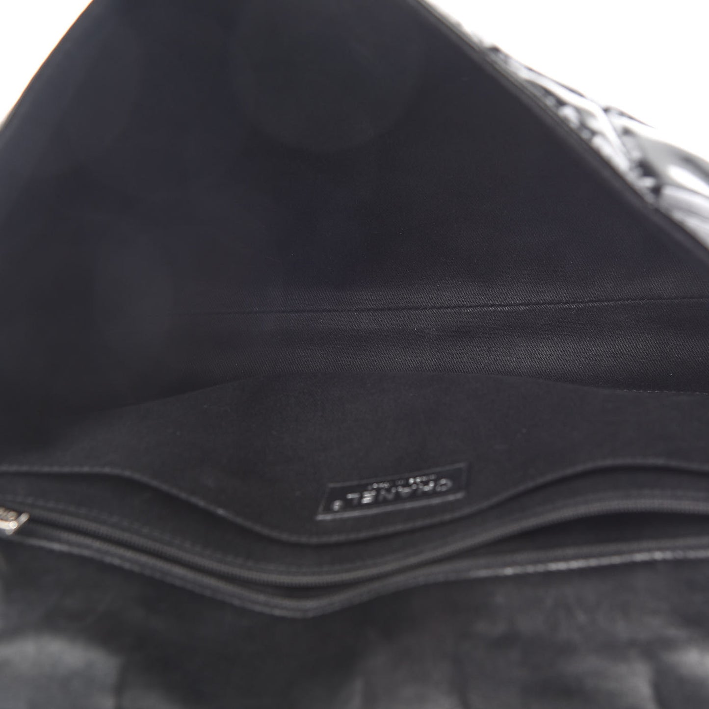 Vinyl Quilted In the Business Flap Bag Black