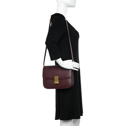 Celine Box Calfskin Medium Classic Box Flap Bag Burgundy 2 of 21