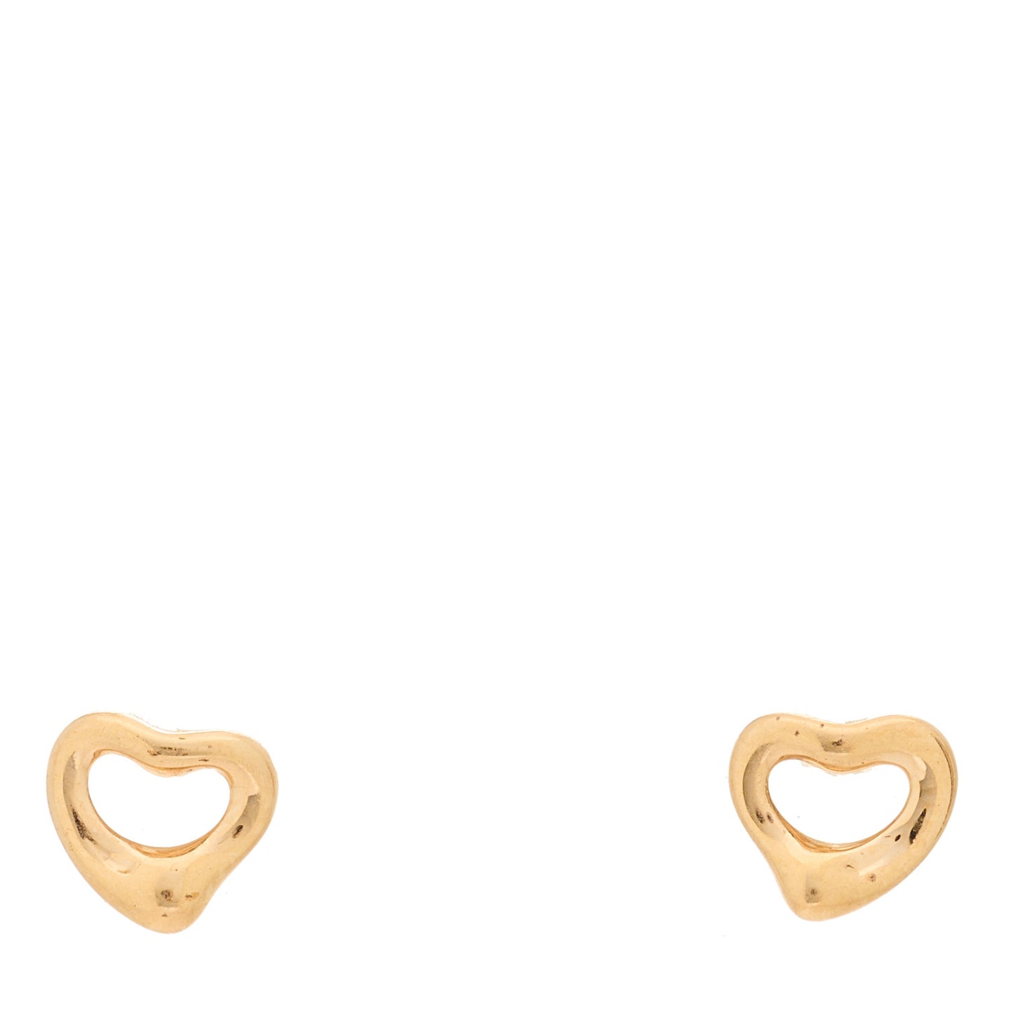 18K Rose Gold 7mm Elsa Peretti Open Heart Earrings