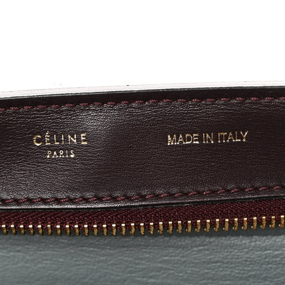 Celine Calfskin and Suede Small Tri-Color Trapeze Dark Grey 6 of 10