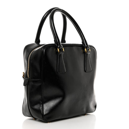 Prada Saffiano Vernice Bauletto Black 2 of 10