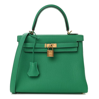 Hermes Togo Kelly Retourne 25 Menthe 1 of 11