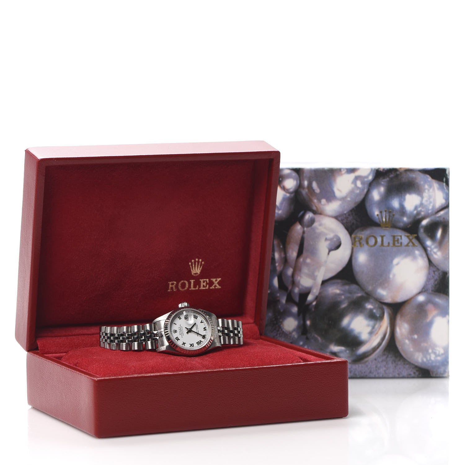Rolex Stainless Steel 18K White Gold 26mm Oyster Perpetual Datejust Watch White Roman 79174 6 of 6