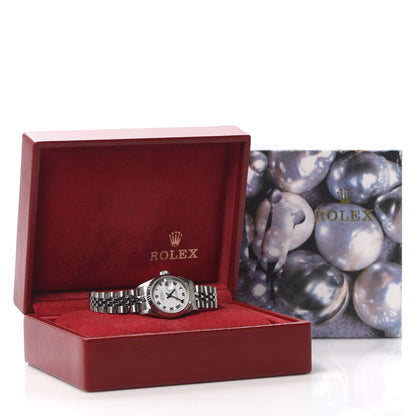 Rolex Stainless Steel 18K White Gold 26mm Oyster Perpetual Datejust Watch White Roman 79174 6 of 6