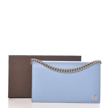 Gucci Dollar Calfskin Medium Betty Chain Wallet Mineral Blue 8 of 8