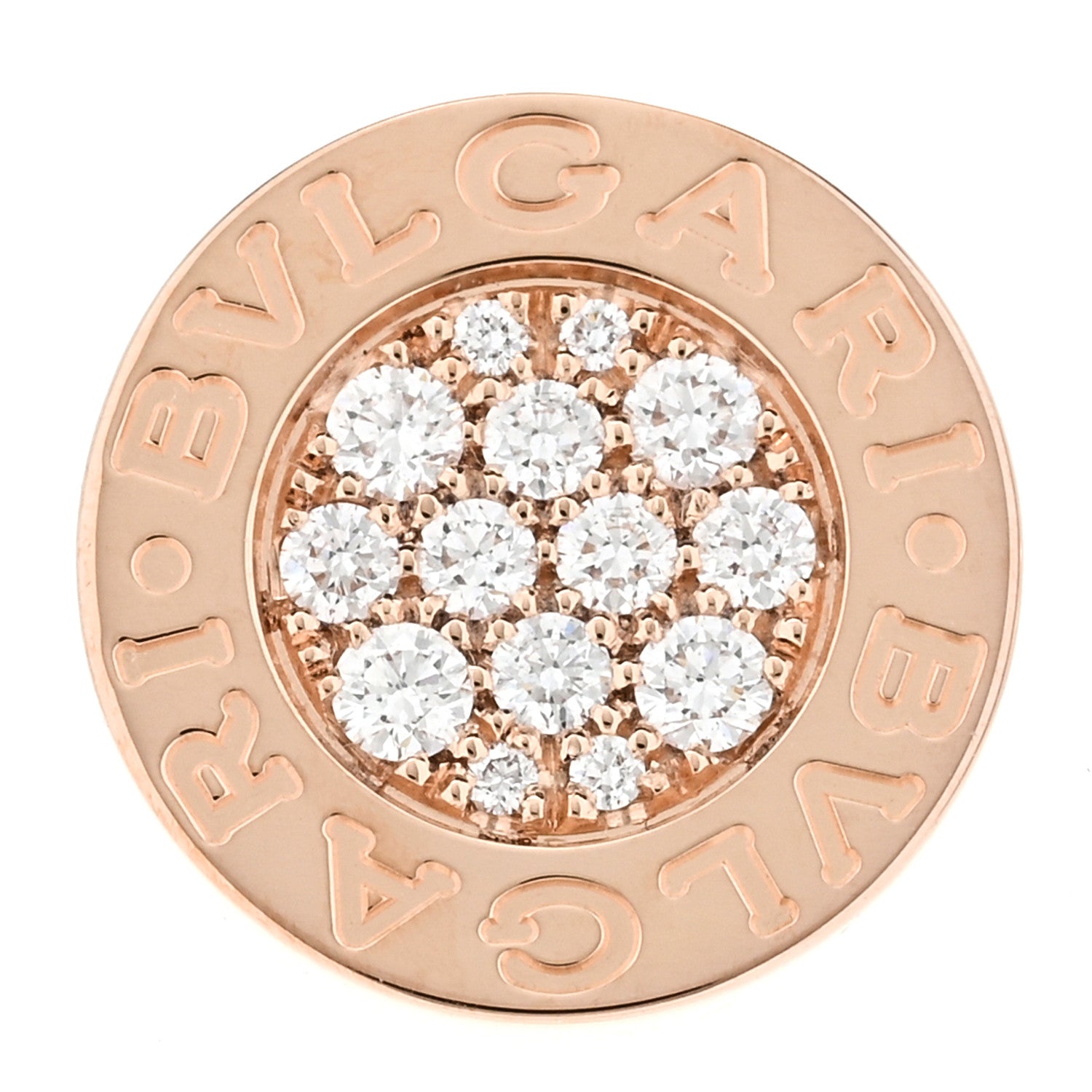 Bulgari 18K Rose Gold Diamond BVLGARI BVLGARI Stud Earring 1 of 5