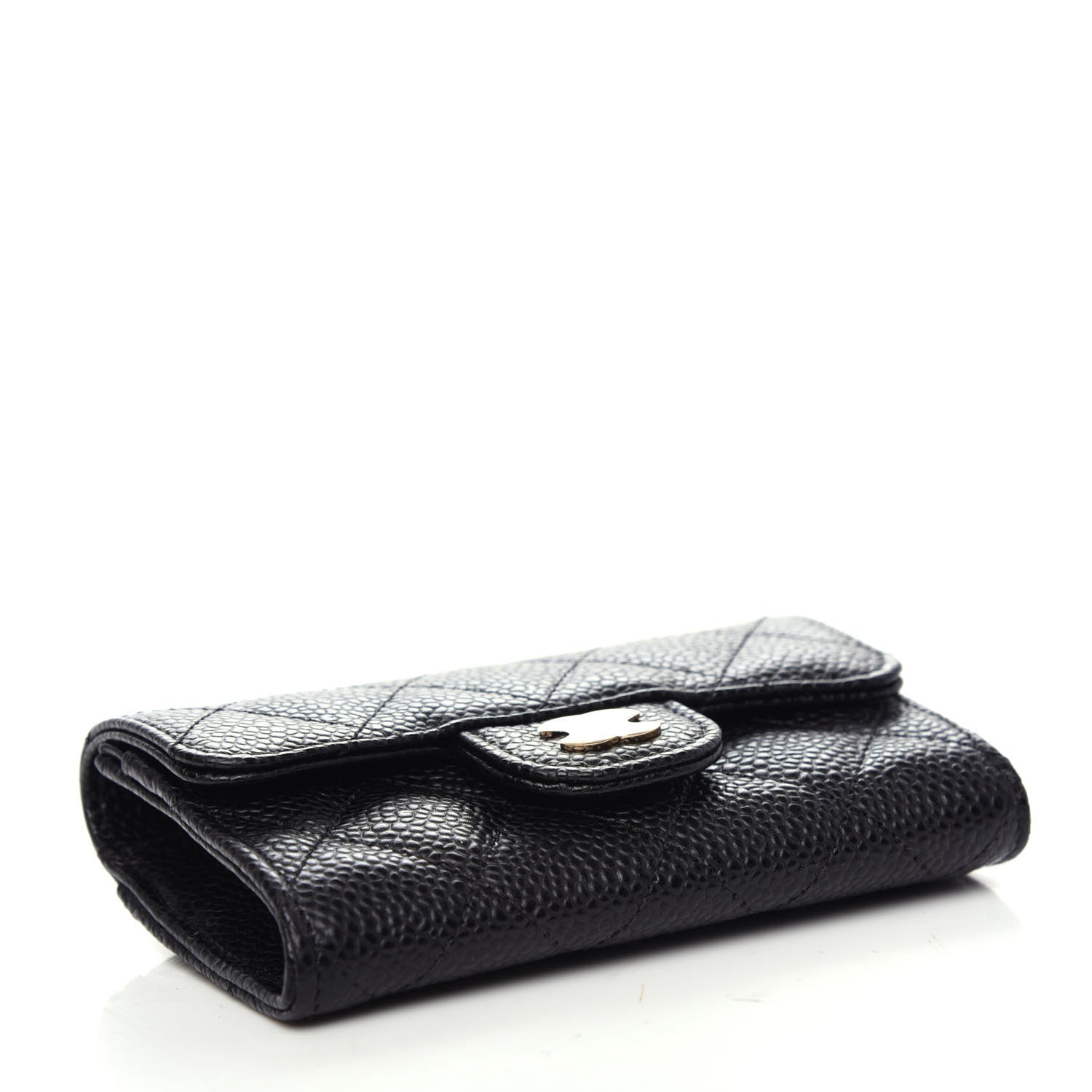 Chanel Caviar Quilted Flap Card Holder Wallet Black 4 of 9