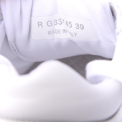 Chanel Suede Calfskin Fabric CC Sneakers 39 White 8 of 9