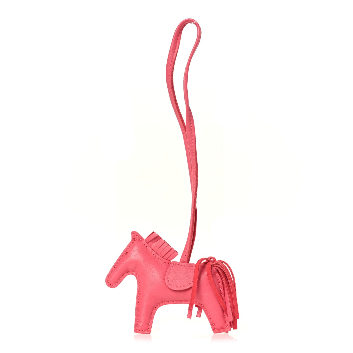 Milo Lambskin Grigri Rodeo Horse Bag Charm PM Rose Azalee