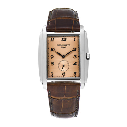 Patek Philippe 18K White Gold Alligator 33mm Gondolo Manual Winding Watch Champagne 5124G-001 1 of 5