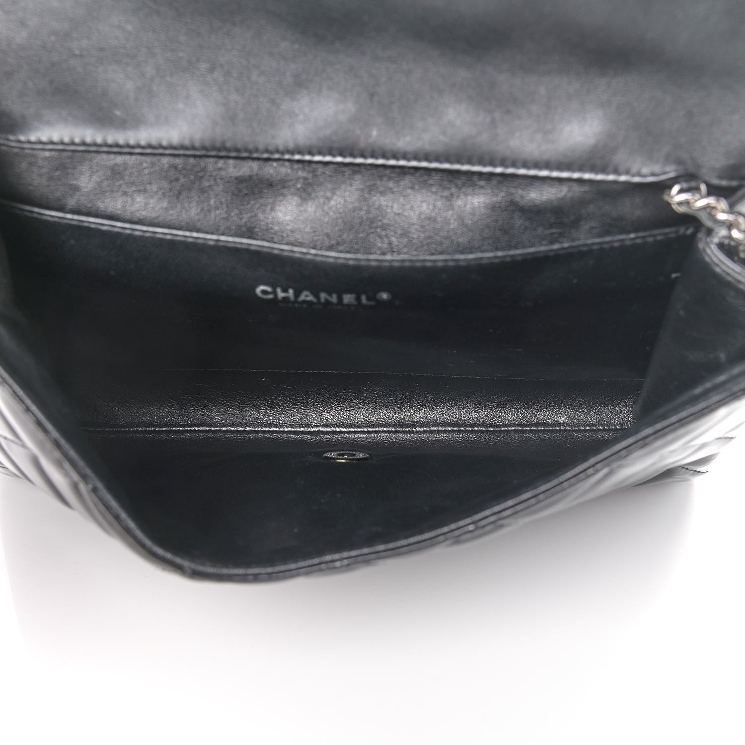 Chanel Patent Quilted Clutch with Chain Flap Black 5 of 9