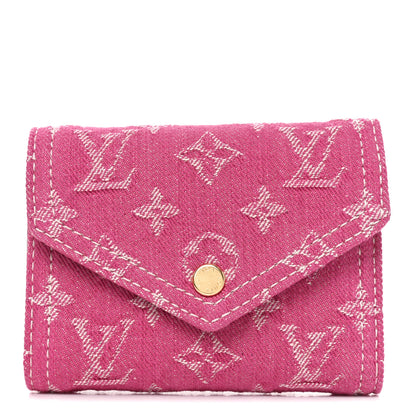 Louis Vuitton Denim Monogram Jacquard Victorine Wallet Fuchsia 1 of 8