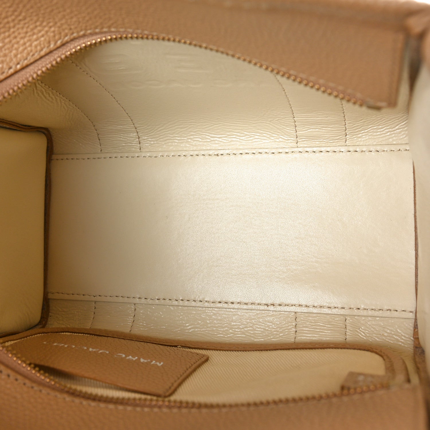 Marc Jacobs Grained Calfskin Mini The Tote Bag Camel 5 of 11