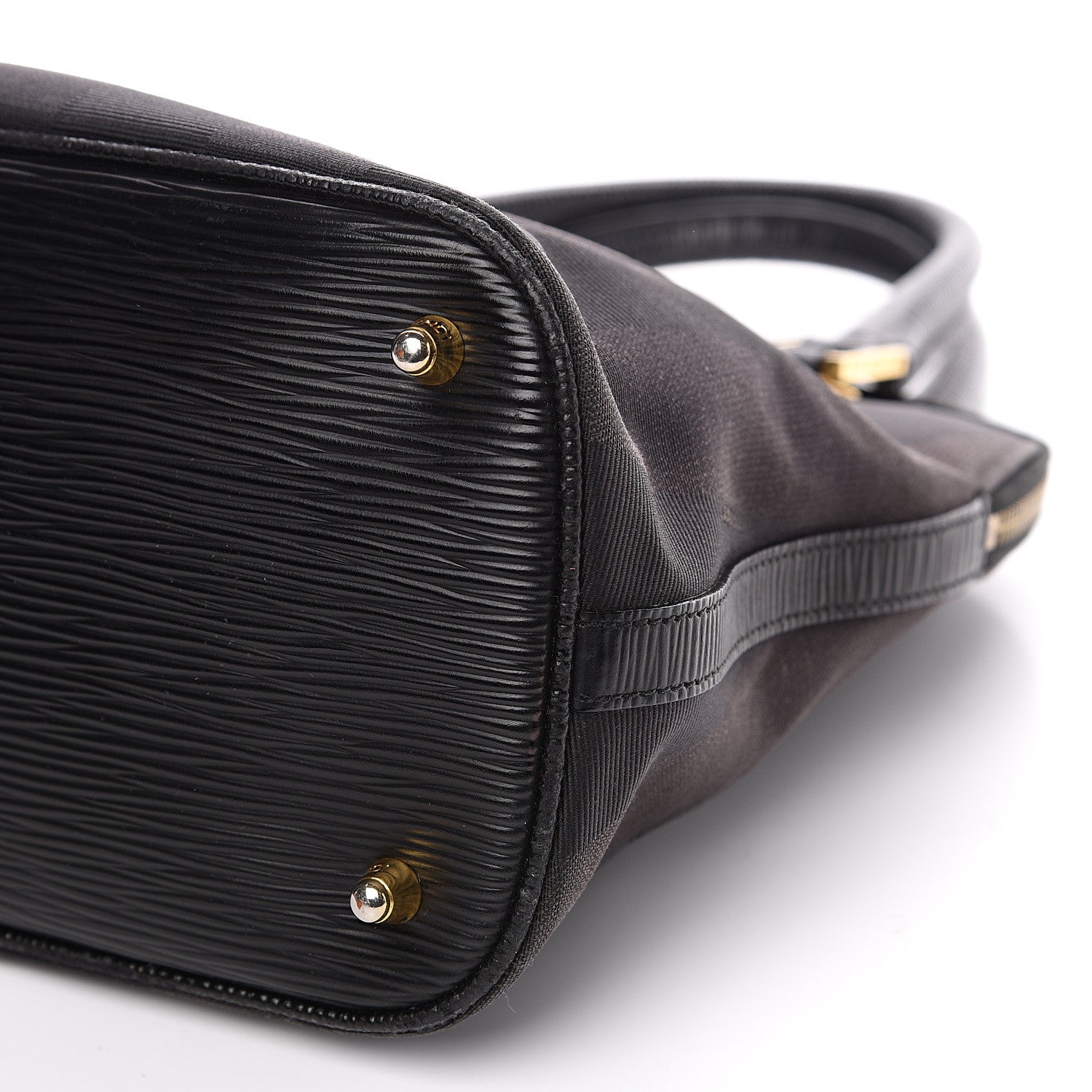 Fendi Pequin Textured Calfskin Tote Black 7 of 9