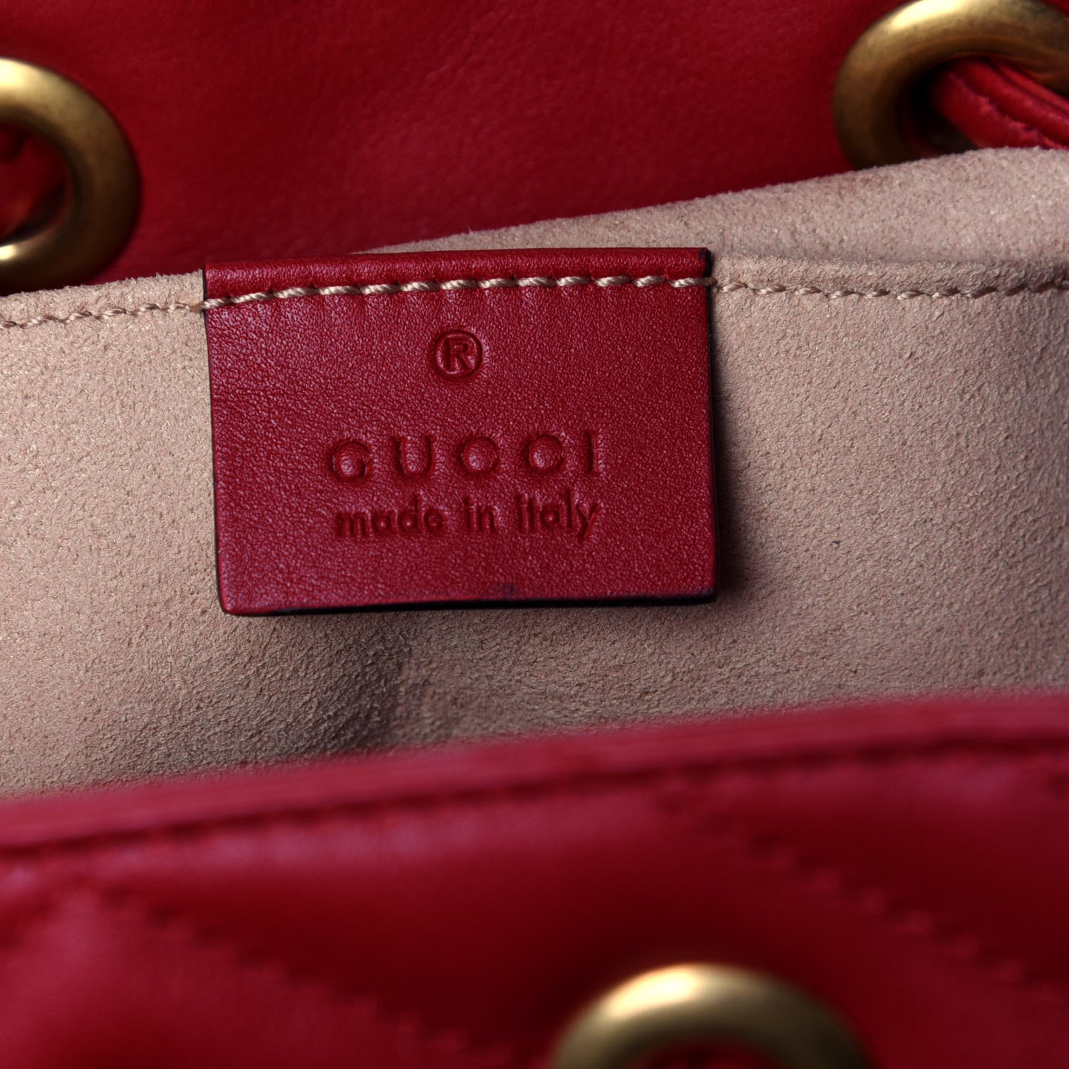 Gucci Calfskin Matelasse GG Marmont Flap Backpack Hibiscus Red 10 of 19