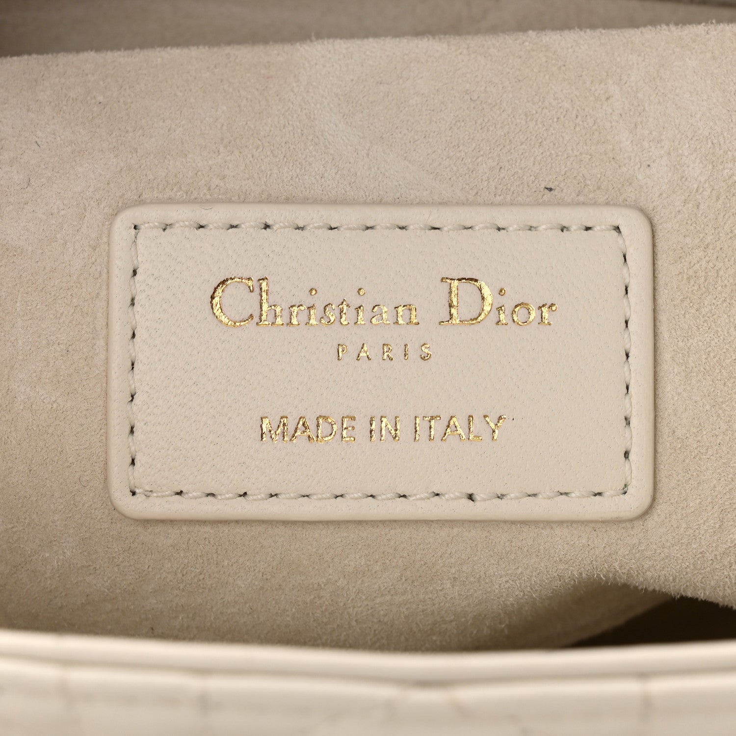 Christian Dior Lambskin Cannage Medium Lady D-Joy White 6 of 11