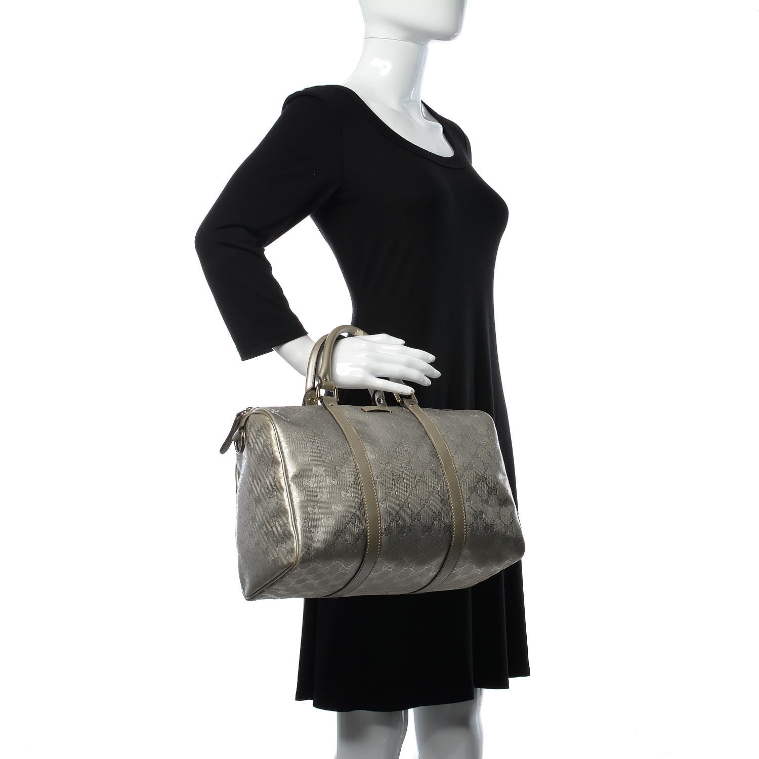 Gucci Imprime Monogram Medium Joy Boston Silver 2 of 18