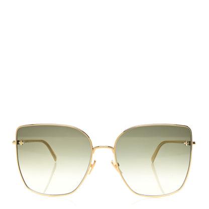 Louis Vuitton Metal LV Charm Cat Eye Sunglasses Z1720U Gold 2 of 7