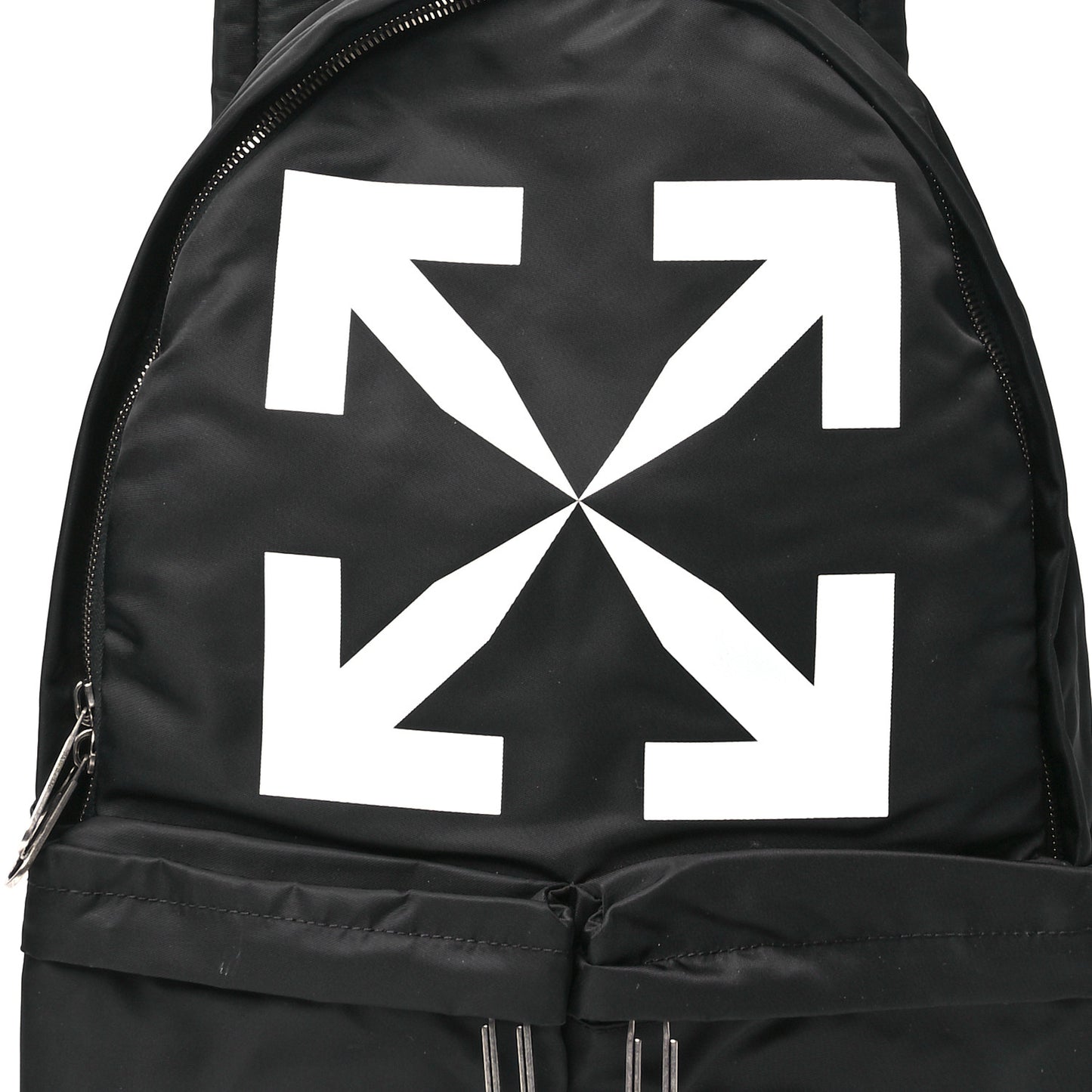 Nylon Arrow Backpack Black