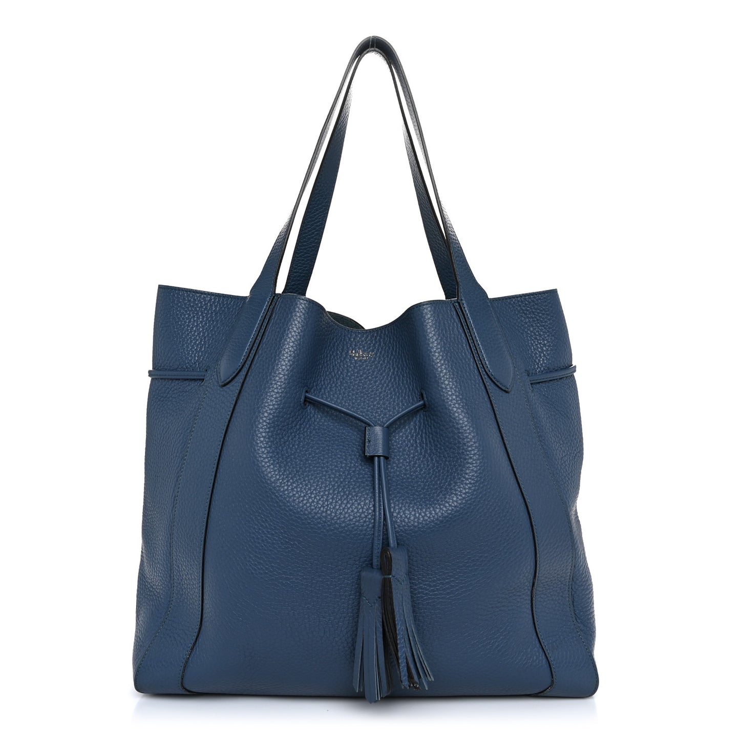 Heavy Grain Calfskin Millie Tote Dark Blue