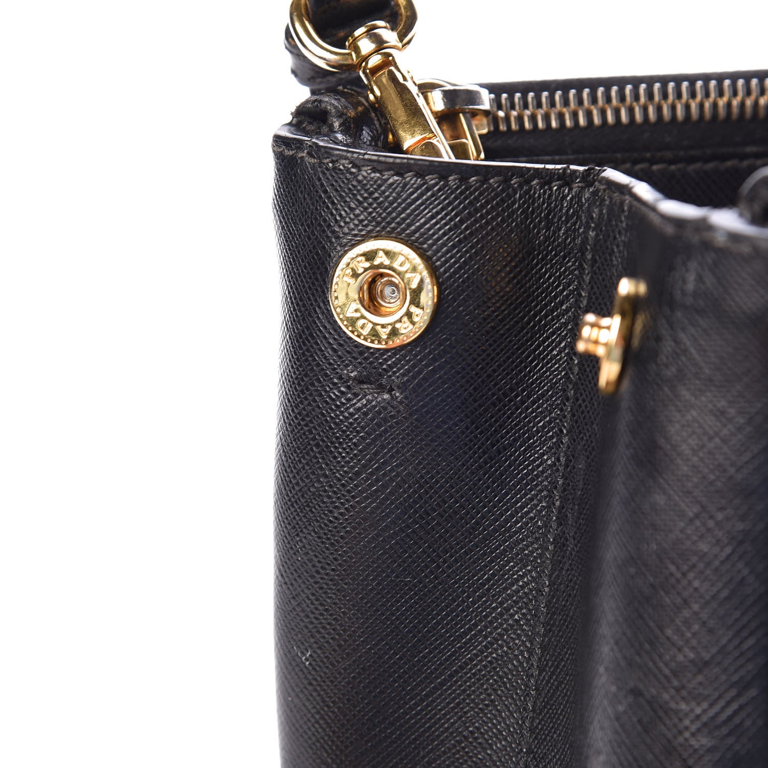 Prada Saffiano Medium Galleria Double Zip Tote Black 9 of 17