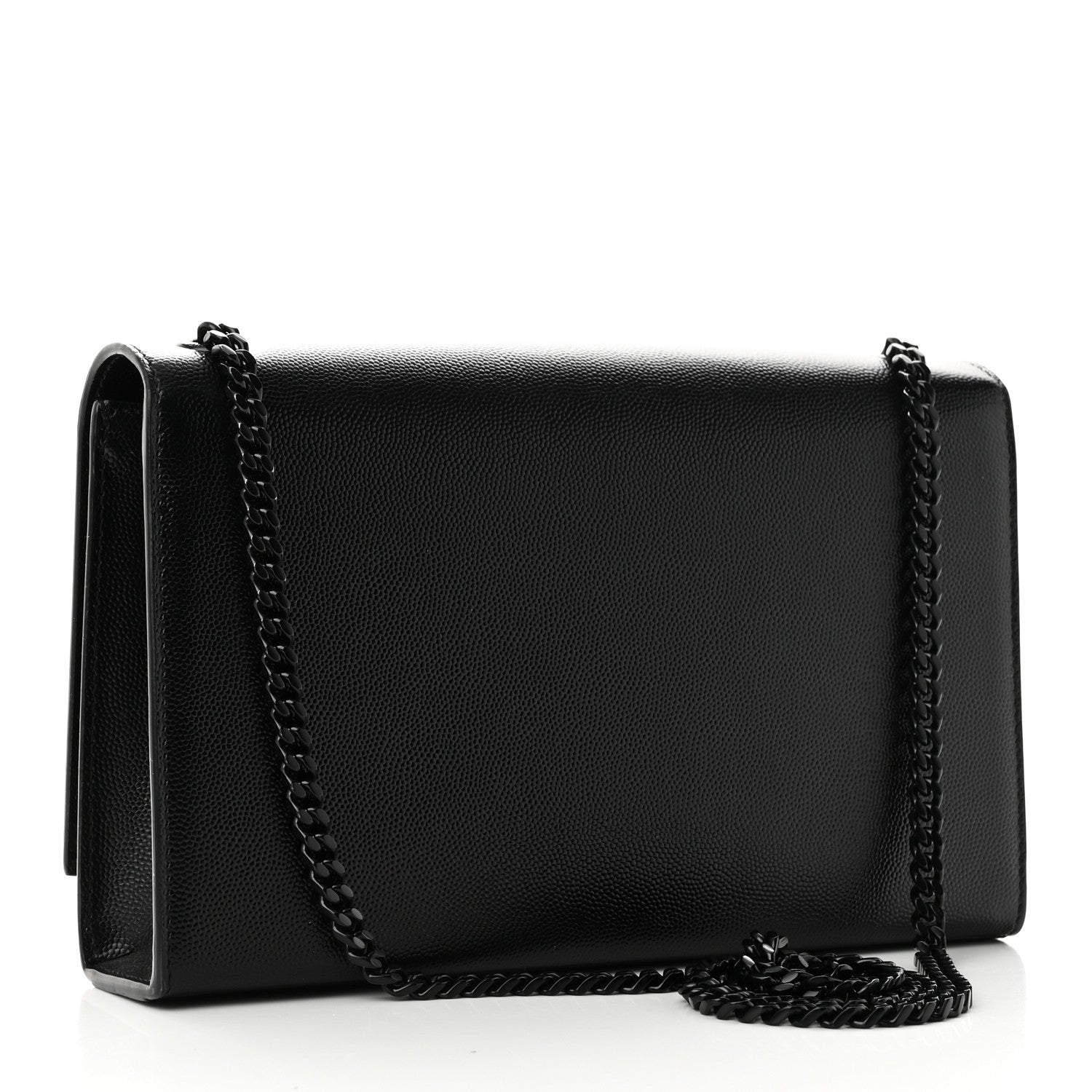 Saint Laurent Grain De Poudre Medium Classic Monogram Monochrome Kate Satchel Black 3 of 9
