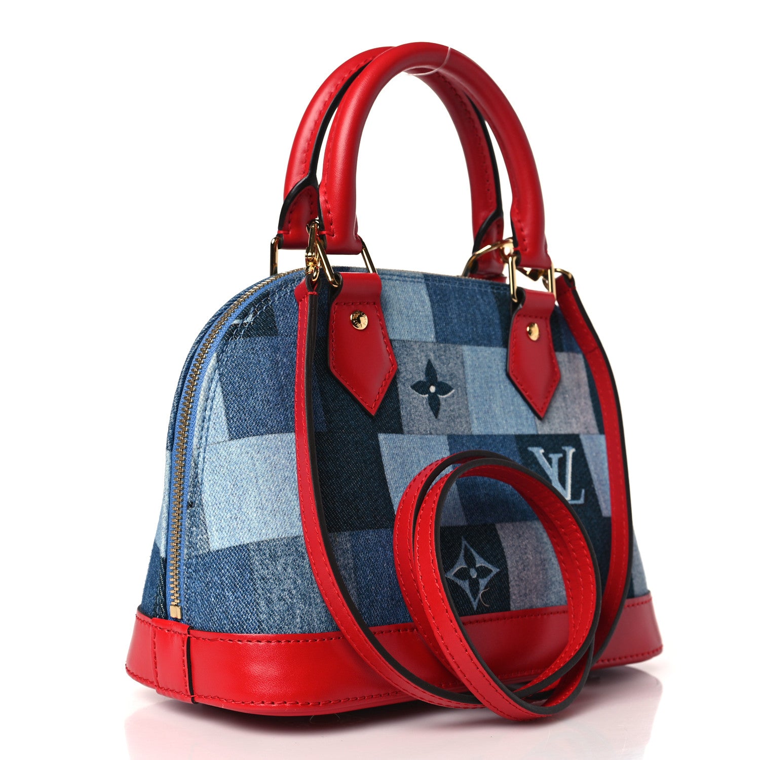 Louis Vuitton Denim Damier Monogram Patchwork Alma BB 3 of 9