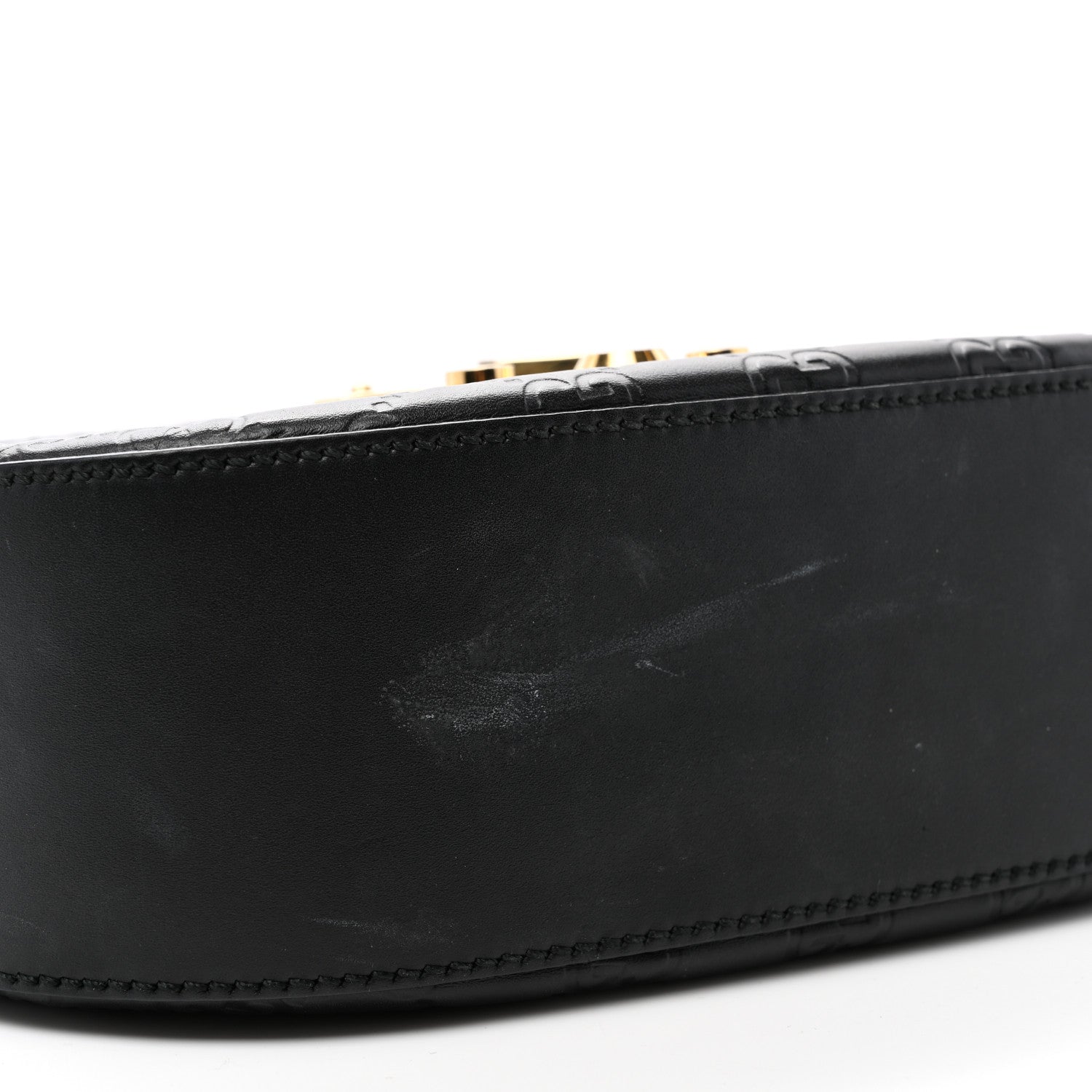 Gucci Guccissima Web Medium Padlock Messenger Shoulder Bag Black 10 of 10