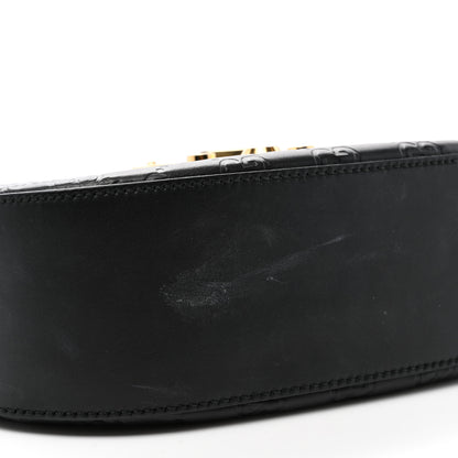 Gucci Guccissima Web Medium Padlock Messenger Shoulder Bag Black 10 of 10