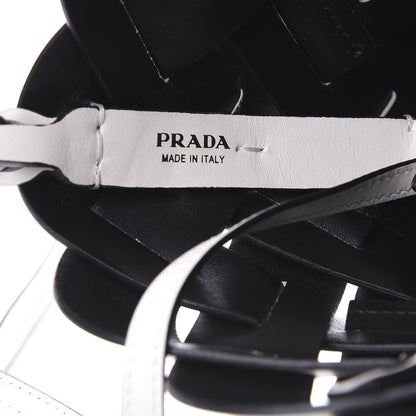 Prada Vitello Intreccio Bucket Bag White 6 of 9