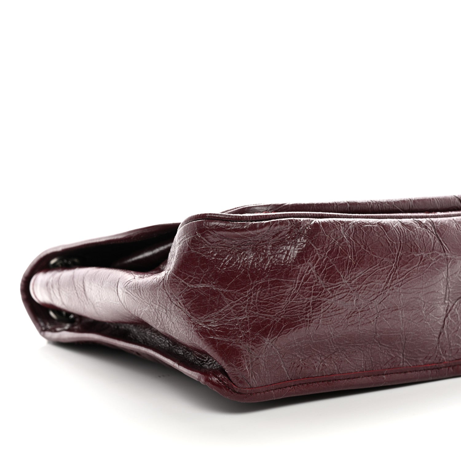Saint Laurent Crinkled Calfskin Matelasse Monogram Large Niki Chain Satchel Rouge Legion 9 of 12