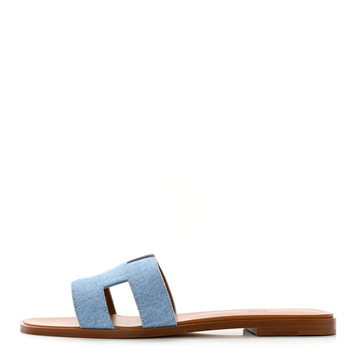 Denim Canvas Oran Sandals 39.5 Bleu Clair
