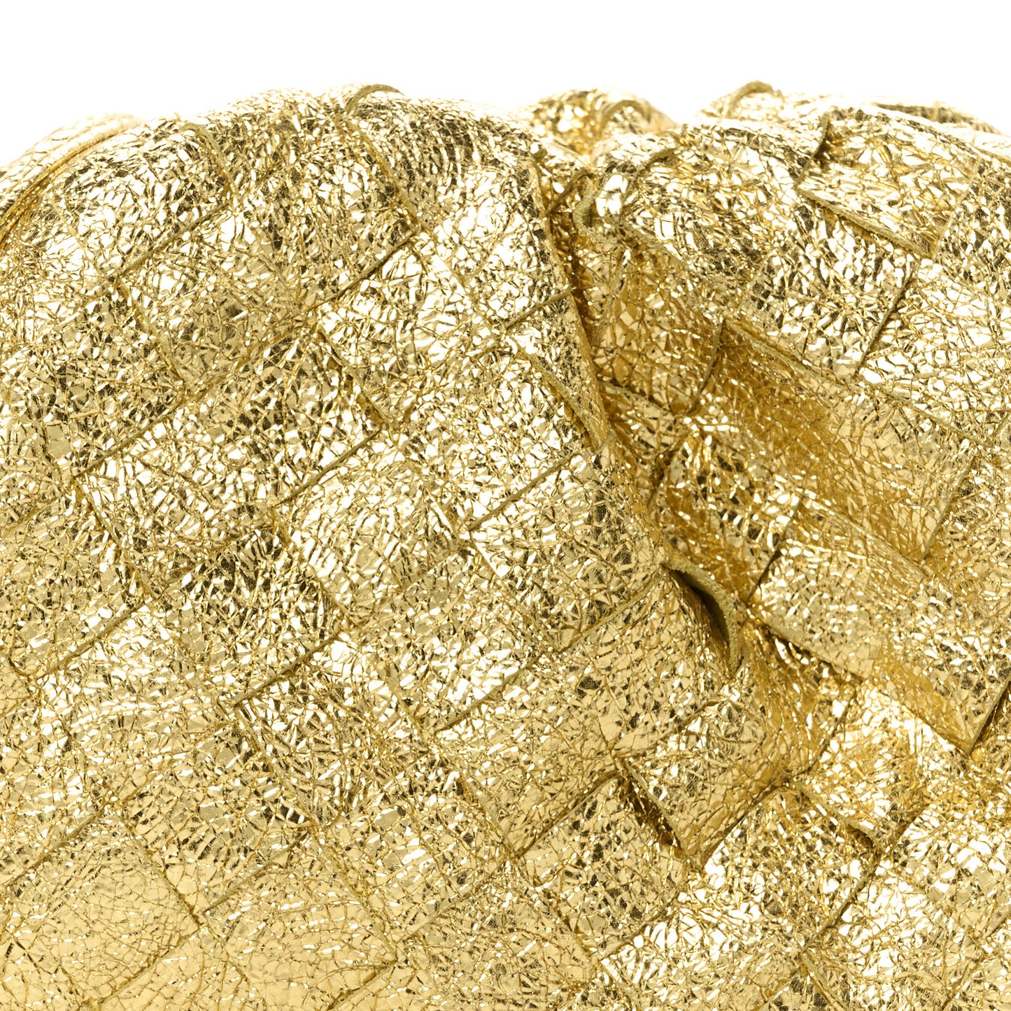 Metallic Nappa Intrecciato The Mini Pouch Oro