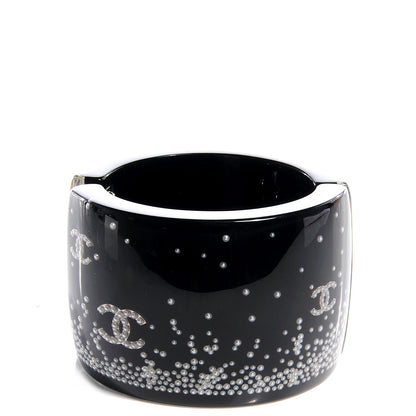 Chanel Resin Pearl CC Cuff Black 1 of 8