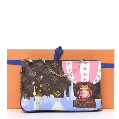 Louis Vuitton Monogram 2019 Christmas Animation Double Zip Pochette 12 of 12