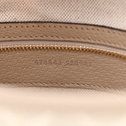 Gucci GG Supreme Monogram Textured Dollar Calfskin Web Small Jackie 1961 Hobo Beige Mystic White Oatmeal 7 of 8