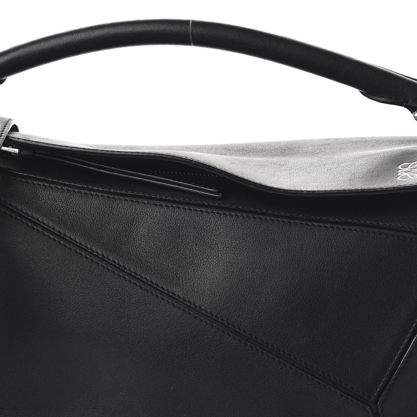 Calfskin Medium Puzzle Bag Black